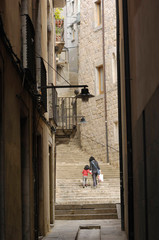 Fototapeta na wymiar old town of Girona, Catalonia, Spain