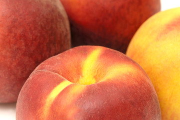 close up of a peach fruit