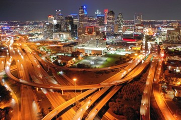 Fototapeta na wymiar Dallas Texas at night 