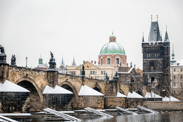Prague winter morning