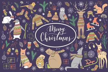 Christmas animal collection.