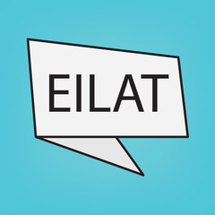 Eilat word on a sticker- vector illustration