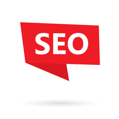 seo (Search Engine Optimization) acronym on a sticker- vector illustration