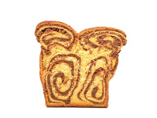  Romanian traditional sponge cake on a white background