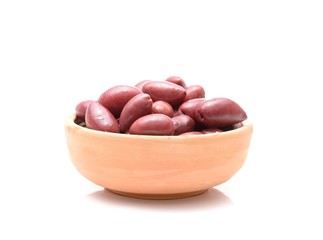  Kalamata olives isolated on white background