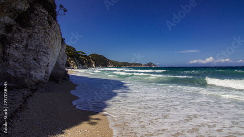 Traumstrand Auf Elba Spiaggia Di Capo Bianco Stock Photo