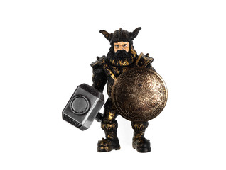 viking figure on white background