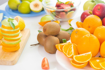 Various fresh fruits for health, organic fruit