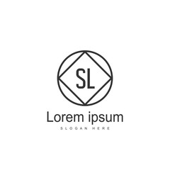 Initial letter SL logo template design. minimal letter logo