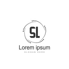 Initial letter SL logo template design. minimal letter logo