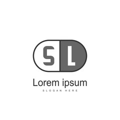 Fototapeta premium Initial letter SL logo template design. minimal letter logo