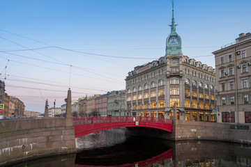 Red Bridge. Saint Petersburg