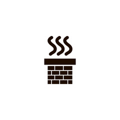 chimney icon. flat design
