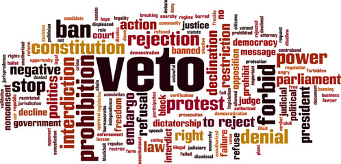 Veto word cloud