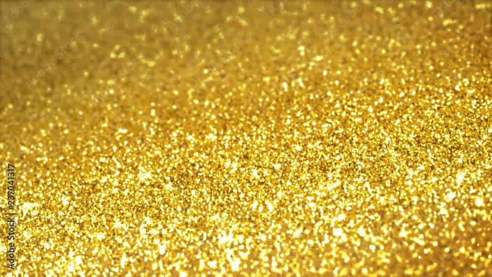 Wall mural golden glimmered seamless loop abstract motion background