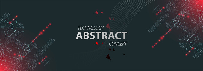 Fototapeta premium Technology background. Binary computer code. Vector illustration.