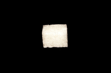 sugar isolated on black background