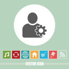 very Useful Vector Icon Of User Setting with Bonus Icons Very Useful For Mobile App, Software & Web