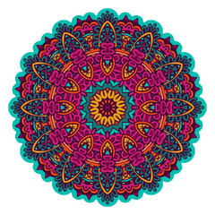 Indian floral Ethnic Mandala Ornament.
