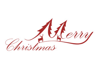Naklejka na ściany i meble logo,vintage merry christmas , vector
