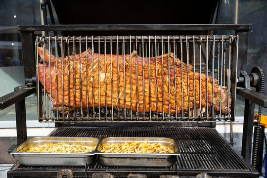 Beef steak on the grill
