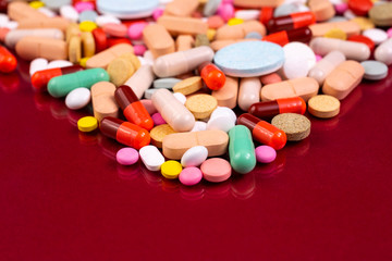Obraz na płótnie Canvas Pharmaceutical industry drugs pills vitamins