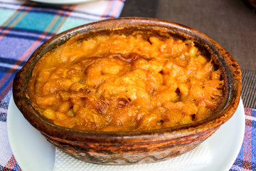 Balcanic traditional baked bean