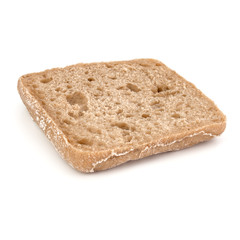 sliced Ciabatta bread isolated on white background cut out