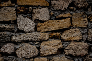 old stone wall of stones
