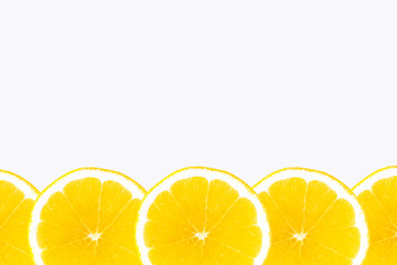 A few large oranges on a white background