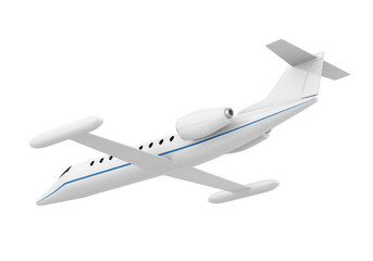 Private Jet Airplane Isolated