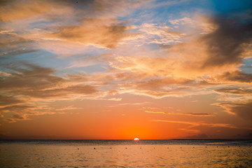 Sun over the ocean 
