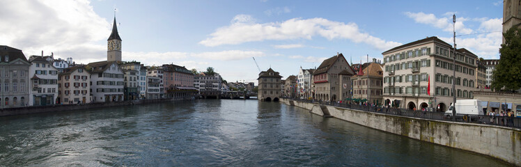 Fototapeta premium Zurigo, Svizzera. Vista sulla città.