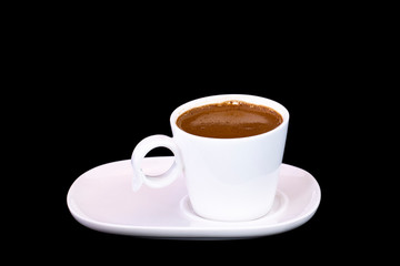 Turkish coffee with isolated black background