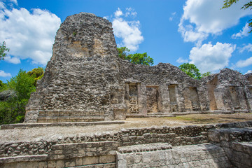 The Chicanna Maya Ruins in Campeche, Yucatan Mexico