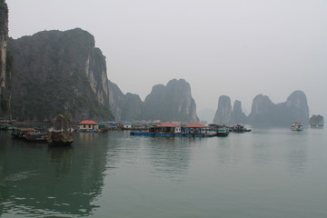 Floating city in Ha Long Bay