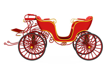 Horse Drawn Carriage Isolated