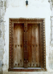 Zanzibar style , wooden door 