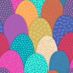 Vector seamless abstract pattern with hand drawn arc shapes. Textured figures. It looks like hills or squama. Material design. Creative background. Wallpaper, textile, wrapping, print on clothes