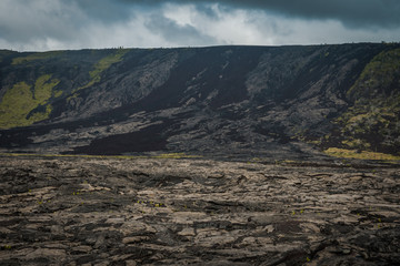 Lava mountain and clouds