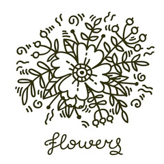 Fototapeta premium Botanical decorative flower floral element vector illustration