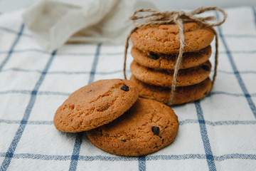 milk and chocolate cookies