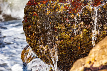 waves of the Atlantic Ocean crashing against the rocks