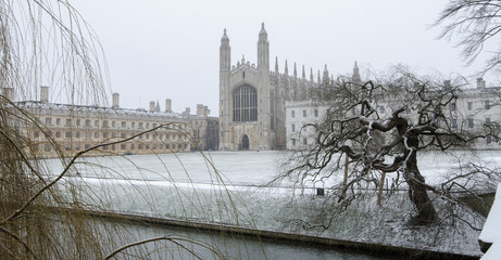 Snowy King's College, Cambridge