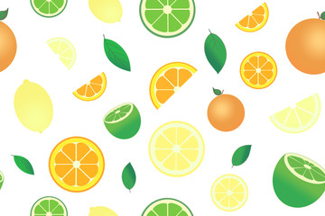 the pattern with the image of citrus fruits