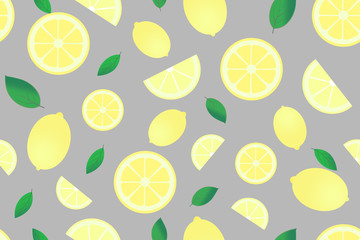 the pattern with the image of citrus fruits