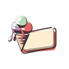 retro ice cream frame