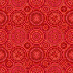 Abstract red seamless circle pattern background - vector graphic