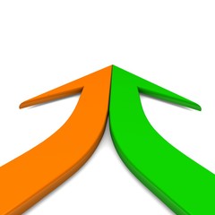 arrows on white background