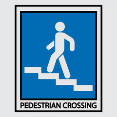 icon descent up the stairs, signpost
